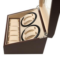 Caja giratoria automática para relojes, 4 y 6, rotación silenciosa, caja de lujo para hombre - details 3