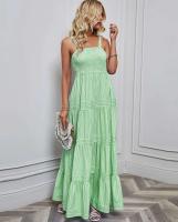 Vestido casual de moda primavera-verano con tirantes finos a rayas para mujer - details 20