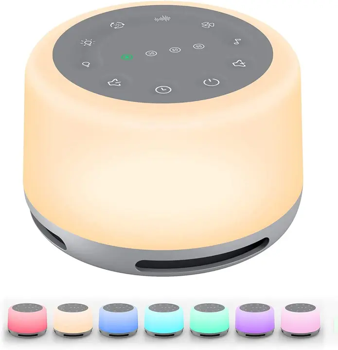 Máquina de sonido portátil para dormir, luz nocturna RGB, 24 sonidos calmantes, ruido blanco - 1
