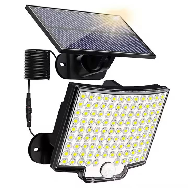 Luces Solarizadas Exteriores 106LED con Sensor de Movimiento Luz de Inundación Solar con Control Remoto 3 Modos Impermeables para Calle Jardín Pared - 1