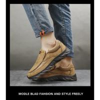 Zapatos informales de cuero para hombre, mocasines transpirables, zapatillas de deporte para hombre, calzado plano de cuero cómodo, zapatillas de deporte para hombre 2024 - details 17
