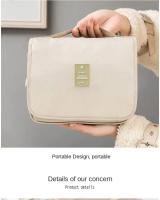 Bolsa De Maquillaje Para Viaje Resistente Al Agua Organizador De Toallitas Neceser Con Gancho Para Baño Almacenamiento De Maquillaje Para Mujeres - details 4