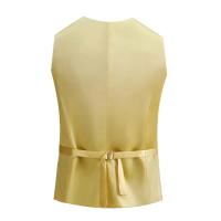 Chaleco de hombre con lentejuelas brillantes, sin mangas, ajustado, de un solo pecho, con cuello en V, chaleco Formal para hombre, traje ajustado con decoración de lentejuelas - details 10