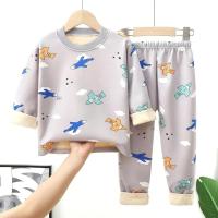 Conjunto de Ropa Interior Cálida para Bebés y Niños Pequeños Pantalones de Suéter Medianos para Niños y Niñas Deportes y Exteriores Conjunto de Ropa Interior de Esquí - details 2