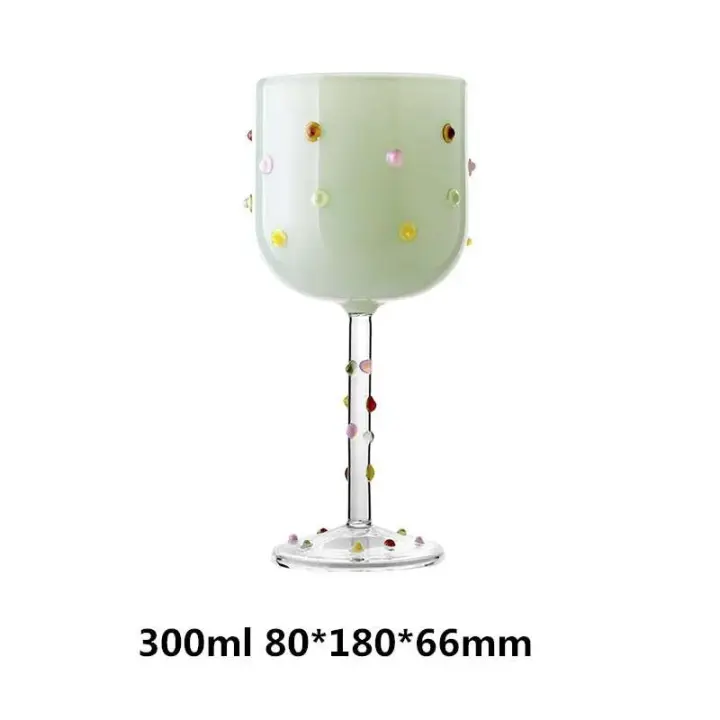 Mosaic Bg Bedazzled Rhie Copa de vino colorida Copa Regalo único para mujeres Cumpleaños 300 ml - 1
