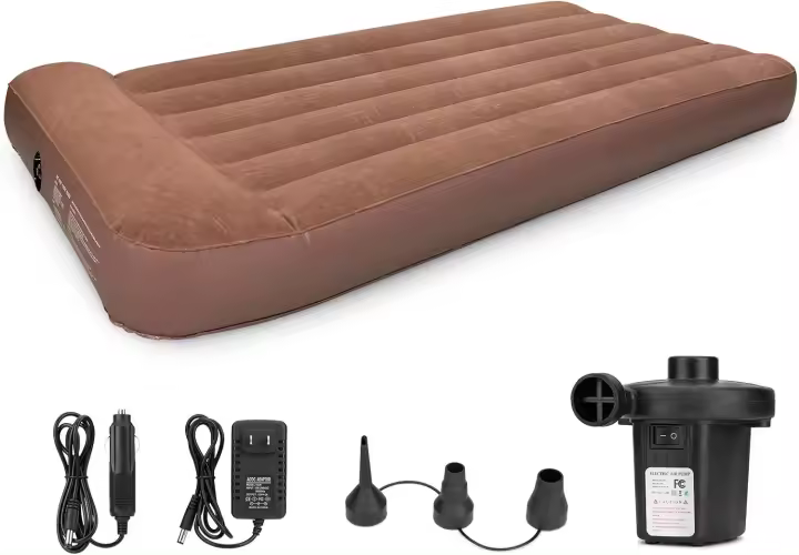 BP200 Colchón Hinchable 190*99*20CM con Bomba de Aire, Cama Hinchable para 2 Personas (Gris) - 1