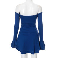 M23DS735 Vestido superior de color sólido plisado de cintura alta ajustado nuevo a la moda para mujer - details 70