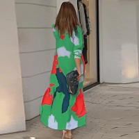 Ropa de mujer 2025 otoño e invierno nueva moda casual estampado vestido camisero suelto para mujer - details 7