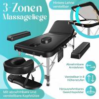 Camilla de Masaje Móvil Plegable y Ajustable en Altura, Cama de Masaje de 3 Zonas Estética Amplia de Terapia + 10x Reposacabezas - details 2