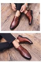 De Couro Bro Mocassin Zapatos de cuero para uso informal formal de oficina de negocios para hombres - details 0