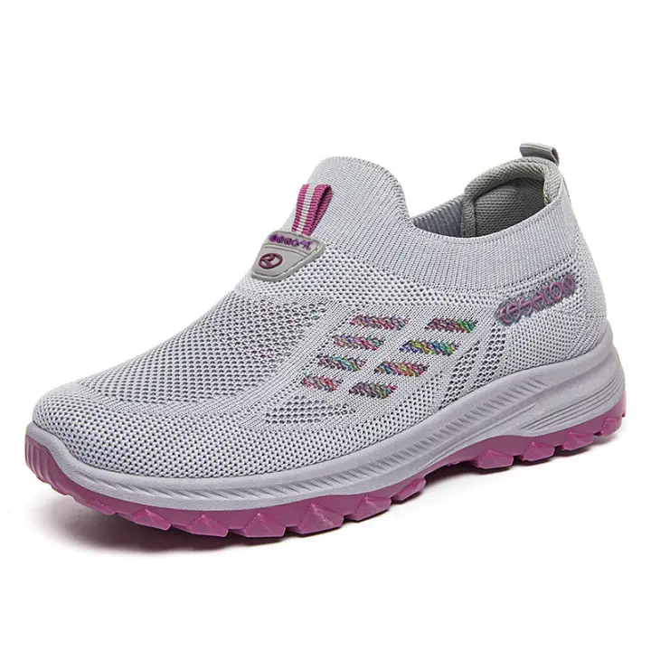 Zapatos de suela suave transpirables de un solo pedal para mujeres de mediana edad y mayores, 2025 - 1