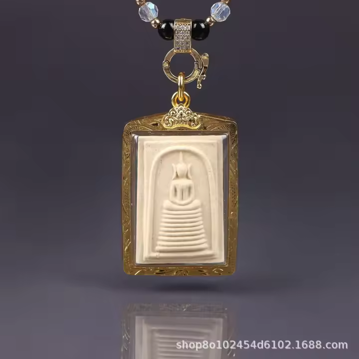Colgante de estilo tailandés con concha chapada en oro de la marca Chongdi Fuwen Buddha, adecuado tanto para hombres como para mujeres - 1