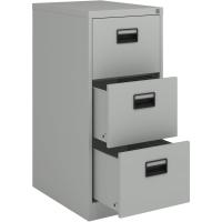 Cajonera de Oficina con 3 Cajones Mueble Archivador con Portaetiquetas y Cerradura para Escritorio Oficina Despacho Acero 103 x 45 x 62 cm - Gris - details 5