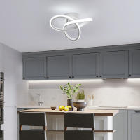 2PCS LED Lámpara de Techo Moderna 22W GOECO, Aluminio Blanco, 6500K Luz Blanca Fría, Iluminación Interior Nórdica para Sala de estar, Dormitorio, Comedor, 25*25*10 CM - details 4