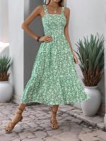 Nuevo vestido con tirantes de estilo pastoral dulce y fresco estampado - details 4