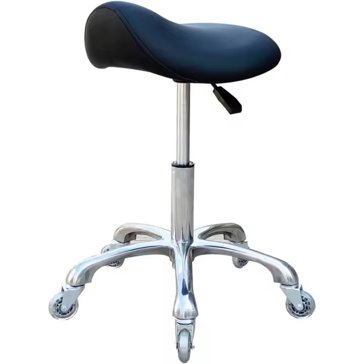 ruedas ergonómico giratorio de altura ajustable para clínica, dentista, salón de belleza, tatuaje, oficina en casa (negro) - 1