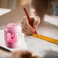 Sacapuntas eléctrico automático para estudiantes, máquina afiladora de lápices de alta resistencia, funciona con pilas - details 2
