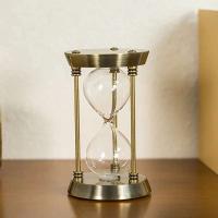 Reloj de arena Retro europeo, temporizador de cristal de arena vacío de Metal, decoraciones para el hogar y la Oficina, retenga arena de playas y desiertos - details 8