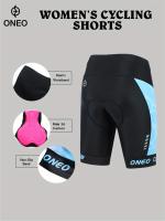 Pantalones cortos de ciclismo ONEO para mujer - Cintura alta, asiento absorbente de impactos, acolchado de silicona 3D, nailon/spandex transpirable, diseño de bloques de color para montar al aire libre, pantalones cortos de ciclista - details 8
