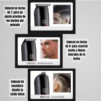 Juego de cortapelos profesional y recortadora MS-806 recortadora todo en uno, Kit 8 en 1 para afeitado masculino, recorte de barba, corte de pelo, nariz, orejas y más, con lámina ultraafilada, estuche, recargable - details 4