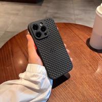 Fundas de Protección Transpirables de Malla de Lujo para Verano con Diseño de Bloques de Colores y Antigolpes para iPhone 15, 14, 13, 12, 11 Pro Max y 15 Plus - Accesorio para Teléfono - details 9