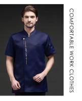 Chaqueta de Chef de manga corta, uniforme de Chef de Hotel, ropa de trabajo de Pizza transpirable, Catering, restaurante, cocina, panadería, ropa de Chef negra, nuevo - details 8