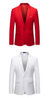 Blazer de Negocios Delgado para Hombres Colores de Caramelo Traje de Forma Casual para Oficina y Club Social - details 22