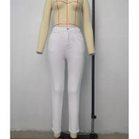 Nueva moda femenina: pantalones lápiz ajustados con cintura - details 27