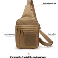Bolsa de pecho para exteriores de gran capacidad, correa ajustable, tela Oxford, bolsos cruzados para escalar, transpirable, multicapa - details 10