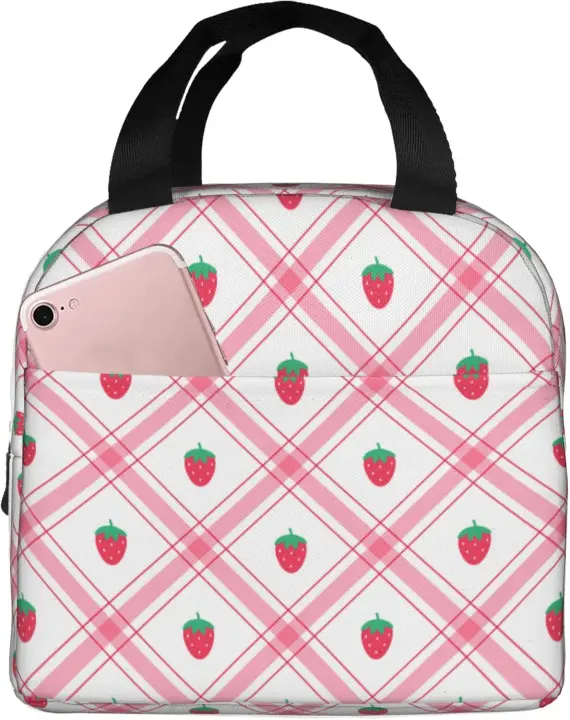 Bolsa de Almuerzo de Alpaca Colorida Caja de Almuerzo Aislada de Alta Capacidad para Viajes, Trabajo, Picnic Bolsa Térmica Reutilizable para Comida - 1