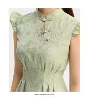 Vestido Semir para mujer, mangas cortas con cierre de botón, novedad de verano en 2025, minifalda con textura fresca - details 2