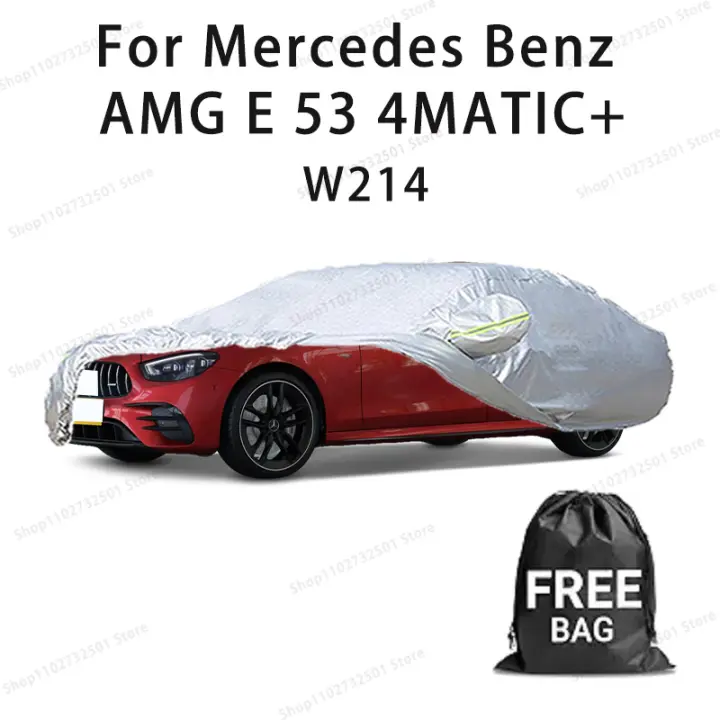Funda para coche para Mercedes Benz AMG E 53 W214 Funda completa Funda protectora solar impermeable Accesorios para coches resistentes a los arañazos-Plata - 1