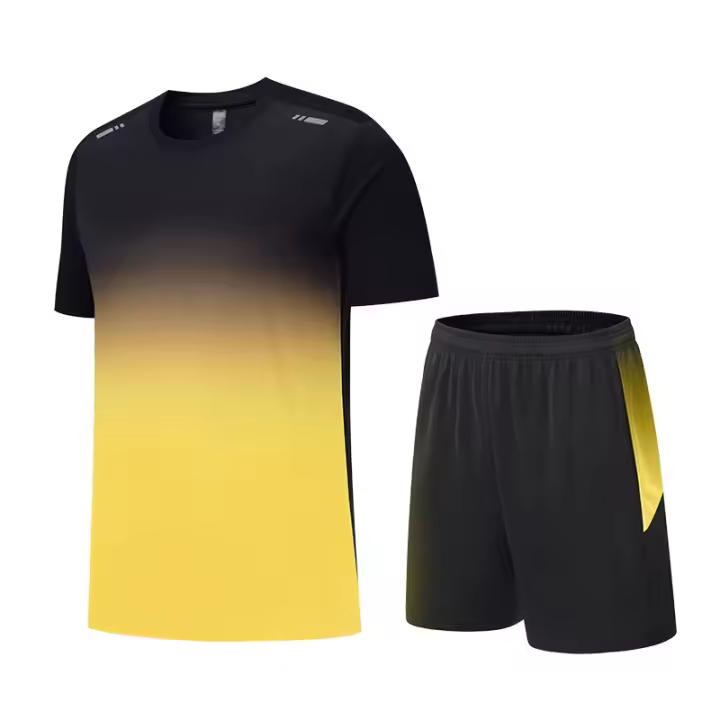 Traje deportivo de ocio de secado rápido para hombre, ropa de fitness transpirable suelta, ropa de entrenamiento de verano - 1