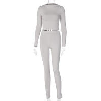Conjunto deportivo de dos piezas de manga larga, nuevo traje informal de moda para mujer - details 126