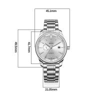 Reloj de Lujo ENITON 41mm Automático, Correa de Cuero, Moda de Negocios para Hombres - details 2