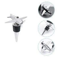 Tapón de botella de silicona para almacenamiento de vino, tapón giratorio, avión creativo, reutilizable, sellado, champán, regalos - details 1