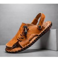 Sandalias de cuero para hombre, zapatos informales antideslizantes, cómodos, para playa y deportes, para verano - details 23
