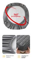 Sabana Bajera Ajustable de algodón triple, Juego de sábanas de 3 Piezas, 2 Fundas de Almohada de 50x75cm - details 8