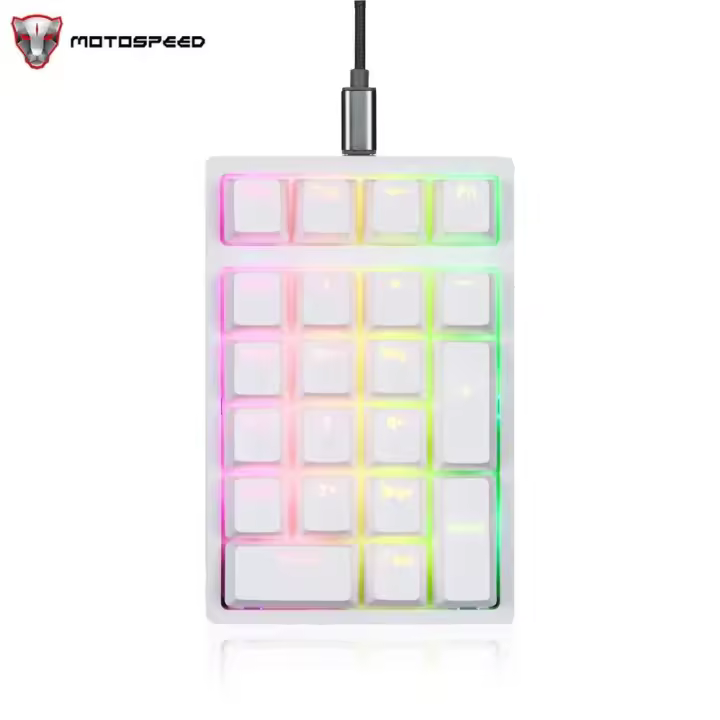 Motospeed K24 teclado numérico Nical interruptor de intercambio en caliente teclado con cable teclado numérico de ordenador 21 teclas con unidad para ordenador portátil PC - 1