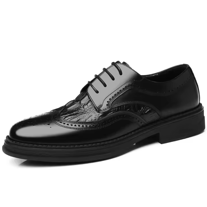 Zapatos de hombre de cuero versátiles, casuales y de negocios, estilo británico Brock. - 1