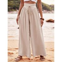 Pantalones anchos con cintura elástica para mujer Ropa de moda primavera-verano - details 3