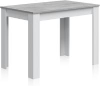 Mesa Auxiliar Fija Estilo Cocina o Comedor Acabado Blanco Artik y Cemento Modelo Cloe - details 3