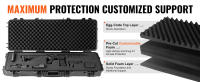 SucceBuy Estuche para Rifle, Estuche Rígido con 3 Capas de Espuma Protectora, Estuche para Pistola con Ruedas, IP67 Impermeable y a Prueba de Golpes, Ideal para Dos Rifles o Escopetas, Pistola Airsoft - details 2
