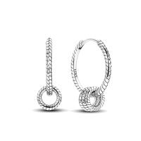 Pendientes de aro de Plata de Ley 925 para mujer, aretes con forma de corazón, luna y estrella, regalos de joyería - details 26