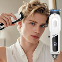 Hatteker-maquinilla eléctrica para cortar el pelo, salón profesional, cortapelos de alta potencia, uso doméstico, afeitadora de barba, empujador, carga USB - details 20