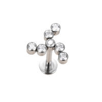 Piercing G23 de titanio para labio y Oreja, G23, labret, cartílago de la oreja, Tragus Helix, tornillo, ajuste superior, 16g, gótico, snug, joyería corporal, 1 ud. - details 5