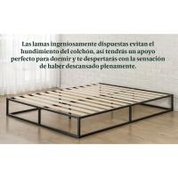 Zinus cama de metal con lamas de madera Joseph