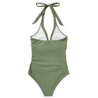 New Sexy Deep V One Piece Swimsuit Women Mesh Backess Swimwear Female Monokini Bathers Bathing Suits Summer Beach Wear - details 24