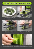 Cortador Multifuncional de Verduras con Cuchilla de Acero Para Batatas Frutas Pulpa de Carne Cortador de Queso Gadgets de Cocina - details 10