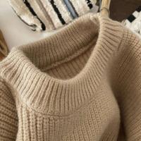 Suéter versátil para otoño e invierno, ajuste holgado para niños y niñas, jersey cálido y grueso de color sólido, suéter para niños, - details 6